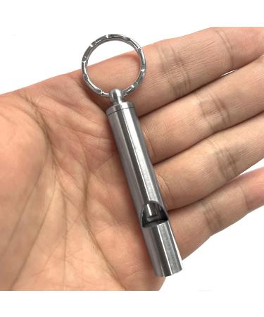 2PCS Mini Stainless Steel Survival Whistle for Camping, Hiking & Boating | Loud Emergency Whistle for Sporting Events | Call Your Dog - Keychain Included - Buy Online on GoSupps.com