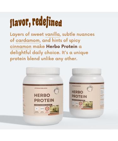Herbo Protein 100% Whey Protein Isolate Naturally Hydrolized. 24g of Protein 2g of Sugar Low Carb Gluten Free 2 Pound 30 Servings Vanilla - Cinnamon - Cardamom Protein Powder - Buy Online on GoSupps.com