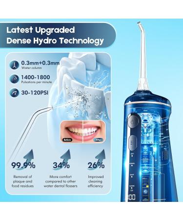 Water Flosser for Teeth - Cordless Oral Irrigator Portable Dental Cleaner with 8 Modes 7 Jets 300ml Tank Rechargeable - Ideal for Braces (Black - Buy Online on GoSupps.com