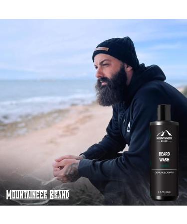 Mountaineer Brand Beard Wash for Men | 100% Natural Shampoo | Hydrate & Detangle | Timber Scent | 8oz Grooming Treatment - Buy Online on GoSupps.com