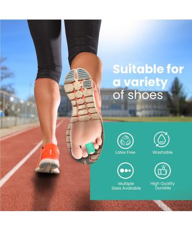 Welnove Toe Separators 6 Pack Toe Spacers for Bunions Toe Spacer for Overlapping Toe Bunion Protector Bunion Corrector Suitable for Men Women Child 3 Different Size Green - Buy Online on GoSupps.com