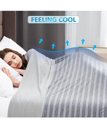 Guohaoi Cooling Blanket King Size - Absorbs Heat for Hot Sleepers, Oeko-Tex Certified Cool Fiber, All-Season Comfort - Grey 90x108 - Buy Online on GoSupps.com