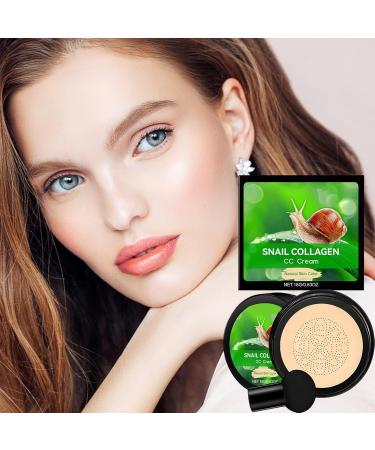 CC Cream Coussin d'air t te de champignon - Base mate hydratante longue dur e | BB Cream contr le graisse hydratant correcteur | Application facile avec ponge champignon pour tout type de peau - Buy Online on GoSupps.com