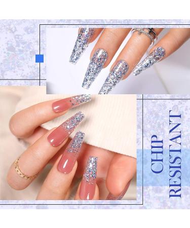 BORN PRETTY Silver Holographic Glitter Nail Polish - 7ML - Buy Online on GoSupps.com