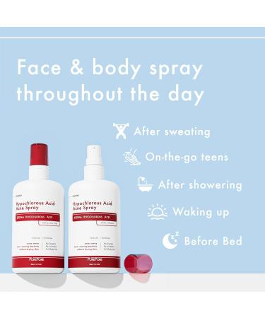 Hypochlorous Acid Acne Spray - Extra Strength 10.1oz for Adults Athletes & Teens | Effective Full-Body Acne Treatment - Buy Online on GoSupps.com