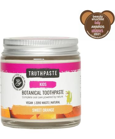Truthpaste Natural Children s Toothpaste | Vegan & Organic Sweet Orange | Eco-Friendly & Plastic-Free - Buy Online on GoSupps.com