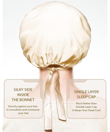 Silk Sleeping Cap for Curly Hair - Satin Bonnet for Comfortable and Protective Sleep - Silk Hair Wrap for Curly Hair - Buy Online on GoSupps.com