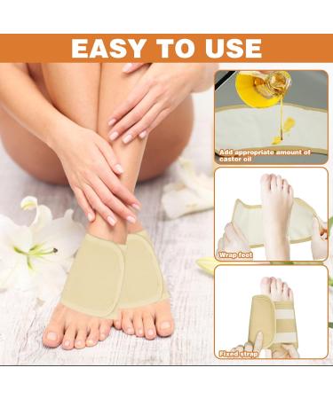 Organic Castor Oil Foot Pack - 2 Reusable Velcro Fastener Pads for Effective Therapy - Buy Online on GoSupps.com