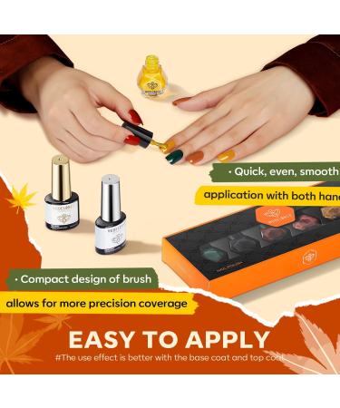 Modelones Nail Polish Set 6 Colors Fall Winter Yellow Orange Nail Polish Kit Quick Dry Nail Polish Black Green Long Lasting Nail Polish Manicure Diy Home Salon For Women Red Green Orange - Buy Online on GoSupps.com