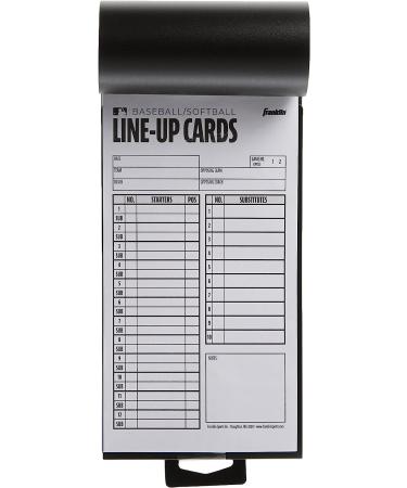 Franklin Sports MLB Baseball + Softball Lineup Cards - Set of 25 Game Sheets with Holder - Ideal for Coaches and Managers - Buy Online on GoSupps.com