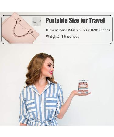 Portable Rose Gold Contact Lens Case & Applicator Kit - Cute Travel Solution with Mirror for Daily Use - Buy Online on GoSupps.com