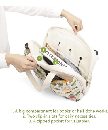 Lavievert Knitting Tote Bag - Yarn Storage for Projects, Needles, Hooks & Accessories - Buy Online on GoSupps.com