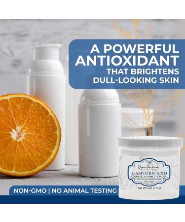 L-Ascorbic Acid Powder for DIY Vitamin C Serum & Anti-aging Formulations - 6 Oz. Jar - Buy Online on GoSupps.com
