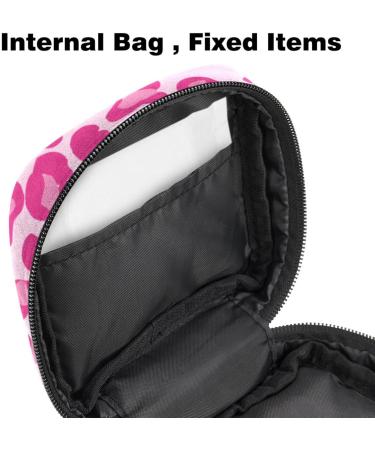 Portable Women's Binding-Up Bags | Menstrual Cup & Tampon Bags for Teens | Pink Leopard Pattern - Buy Online on GoSupps.com
