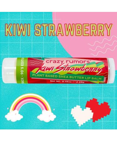 Crazy Rumors Throwback 90's Mix Lip Balm 4-Pack Mix (Cucumber Melon Blue Razzberry Kiwi Strawberry Orange Pop!) 100% Natural Vegan Plant-Based Made in USA - Buy Online on GoSupps.com