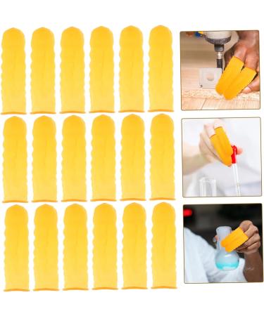Veemoon 100pcs Nitrile Anti-Static Finger Cots - Protective Finger Sleeves for Ultimate Finger Relief | Portable Yellow Finger Covers 6.5x2.5cm - Buy Online on GoSupps.com