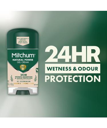Mitchum Natural Power Gel Cream Amber And Sandalwood Men's Amber & Sandalwood - Buy Online on GoSupps.com