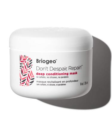 Briogeo Dont Despair, Repair Deep Conditioning Hair Mask for Dry, Damaged or Color Treated Hair | Repairs Straight, Wavy and Curly Hair | Vegan, Phalate & Paraben-Free | 8 Ounces
