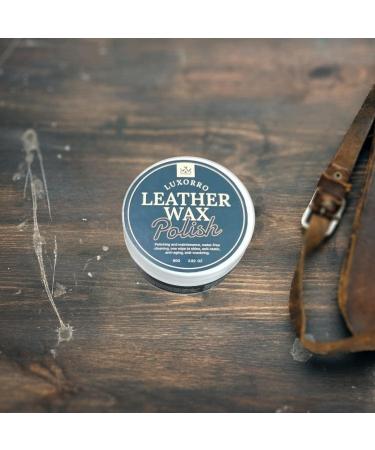 Luxorro Leather Wax Polish 2.82oz - Water-Free Cleaner Anti-Static & Anti-Aging Leather Care - Buy Online on GoSupps.com