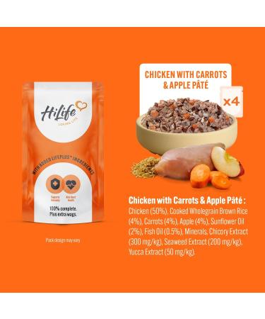 HiLife Puppy Wet Dog Food Mixed Chicken Recipes Complete Puppy Wet Food Pouches 100% Natural ingredients Tender Chicken with Wholegrain Rice & Vegetables (24 x 150g Pouches) Chicken 24 x Mixed Chicken - Buy Online on GoSupps.com