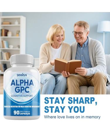 SXNWSN Alpha GPC Cognitive Support - 300mg with Bacopa & Ginkgo Biloba | Brain Health Supplement for Memory & Focus | 90 Vegan Capsules  - Buy Online on GoSupps.com