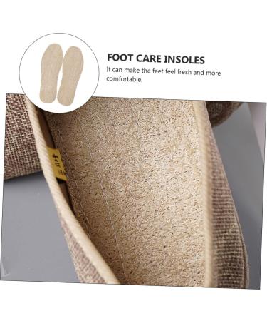 Beaupretty Natural Loofah Insole Shoe Pads - Breathable Cushion Inserts for Comfort | 25x8.6CM | Durable & Sweat-Absorbent - Buy Online on GoSupps.com