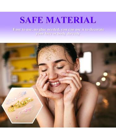 Sularpek 3Pcs Glitter Gel Set - Face, Hair & Body Glitter for Festival Party Makeup - Gold, Silver, White - Buy Online on GoSupps.com