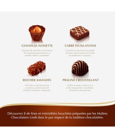 Lindt - Box of Praline Connoisseurs Assorted Milk Chocolates and Praline Black Ideal for Christmas 410 g - Buy Online on GoSupps.com