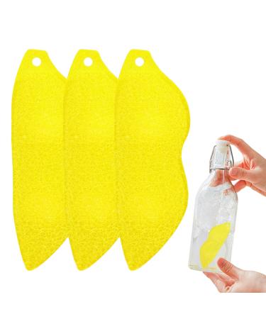 3PCS Beans Shaped Bottle Cleaning Sponge Reusable Bottle Cleaning Beans All-Around Magic Cleaning Beans for Small Mouth Water Bottles Baby Bottles Yellow