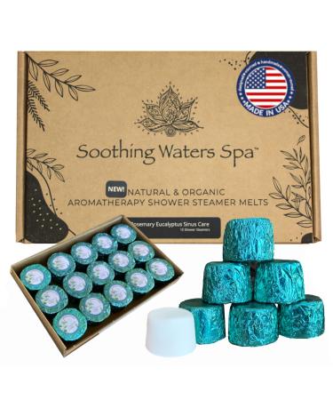 Handmade USA Shower Steamers Aromatherapy 15 Pack of Essential Oil with Eucalyptus for Shower Bomb Aromatherapy Shower Steamers for Sinus Relief Stress Relief and Relaxation Gifts for Women.