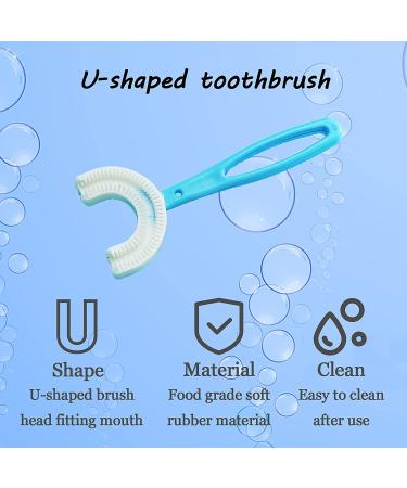 2 Pcs Kids U-Shaped Toothbrush - QPEY Soft Silicone Brush for Cleaning Teeth - Buy Online on GoSupps.com