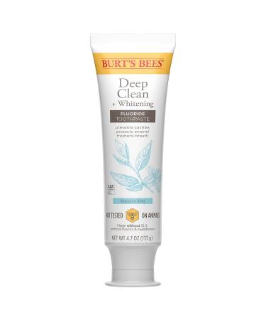 Burt's Bees Deep Clean + Whitening Fluoride Toothpaste 4.7oz (Pack of 3) - Natural Mountain Mint Flavor - Buy Online on GoSupps.com