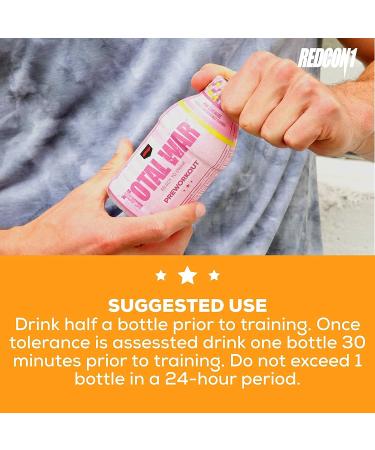 REDCON1 Total War Ready to Drink Pre Workout - Endurance Boosting Keto Friendly RTD Formula - Amino Acid + Citrulline Malate Pre Workout Drink for Men & Women (Orange Crush 12 Servings) - Buy Online on GoSupps.com