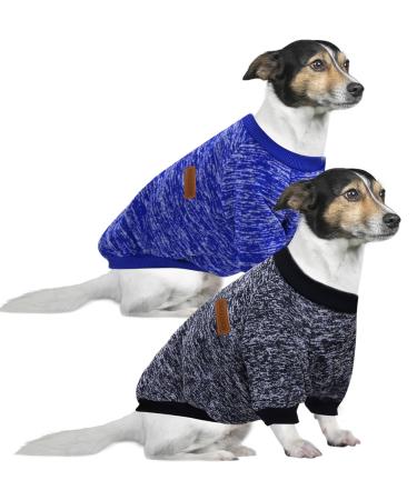 Hualisiji 5xl dog sweater large dogs sweatshirt hood for large dogs warm and light to carry with a soft texture elasticity (Dark Blue+Navy Blue) 2Pcs Dark Blue+Navy Blue 5xl