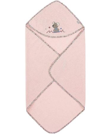 Buy Sterntaler Maus Mabel Hooded Towel for Babies & Kids | Embroidered Bath Towel 80x80 cm | Soft Pink Mouse Design - Buy Online on GoSupps.com
