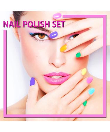 Urchabri Quick Dry Non-Toxic Kids Nail Polish Set - 9 Colors + 1 Coat | Mini & Affordable Nail Polish Set S10-4 - Buy Online on GoSupps.com