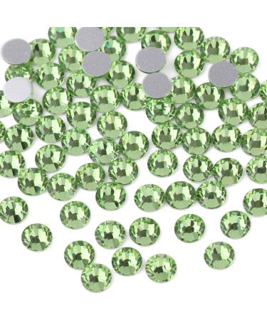 Beadsland 1440 pieces flat back rhinestones nail crystals rhinestones for nails light green SS10 (2.7-2.8mm) light green SS10/1440PCs