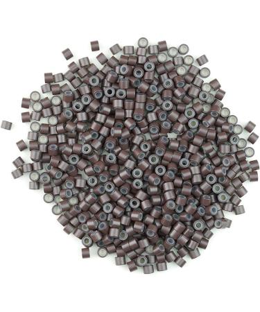 Kullke 1000 Pcs 5.0mm Micro Rings Silicone Nano Beads for I Tip Stick Hair Extensions - Aluminum Rings Brown 1000PCS - Buy Online on GoSupps.com