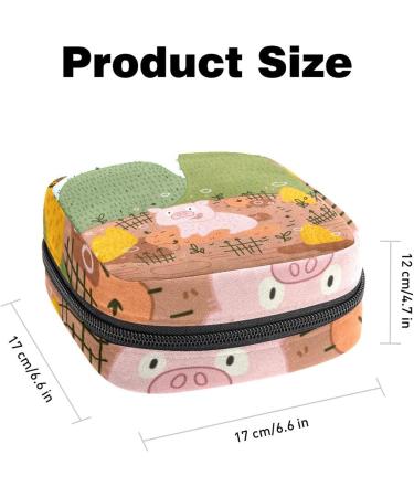 Animal Farm Sanitary Napkin Storage Bag | Portable First Period Pads Holder | Travel Makeup Bag for Girls Women | Large Capacity Multicoloured 07 - Buy Online on GoSupps.com