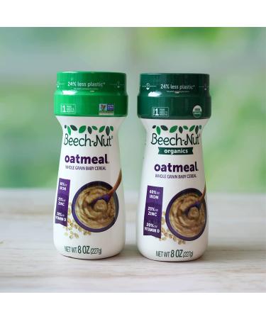 Beech-Nut Organic Oatmeal Baby Cereal Stage 1 - 8 oz Canister (6 Pack) - Buy Online on GoSupps.com