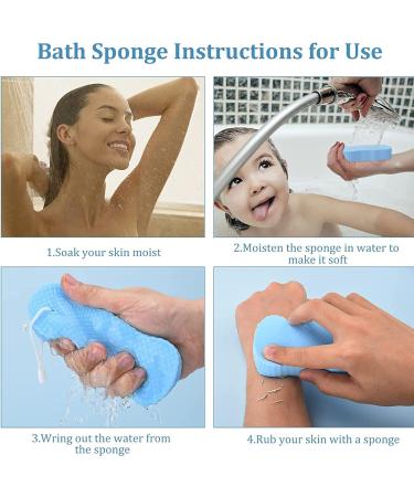 Fitmedify Skin Sponge Superpeeler - Magic Exfoliating Bath Sponge for Callus and Dead Skin Removal - 3D Super Soft Exfoliating Sponge for Adults and Children - Reusable (4PCS) - Buy Online on GoSupps.com