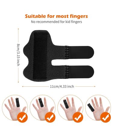 Moicainy 4-Piece Medical Finger Rails Set - Bandages for Middle Small Index & Ring Fingers - Black Finger Support - Buy Online on GoSupps.com