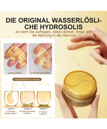 Buy Collagen Eye Pads - 60 Anti-Aging Pads for Dark Circles & Puffiness with Hyaluronic Acid - Gold Radiance Treatment - Buy Online on GoSupps.com