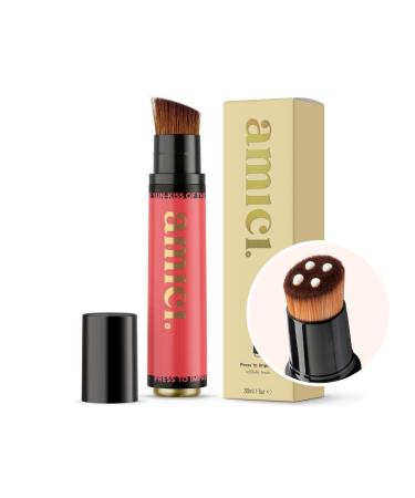Amici sun protection brush - Radiant Red - complete sun protection brush for babies children and adults - brush & make -up applicator in one