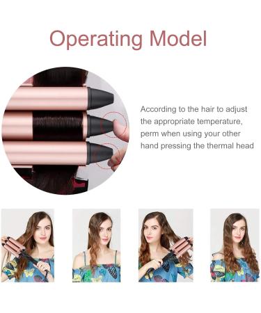 3 Barrel Curling Iron - Professional Hair Waver for Women Ceramic 1 Inch 25mm Triple Barrel Hair Curler Wand Crimper Fast Heating Anti-scalding Hair Styler Set(Black) - Buy Online on GoSupps.com