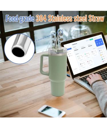 4 Pack Stainless Steel Straw Replacement for Stanley 40 oz Tumbler - Reusable Straws with Cleaning Brush - Buy Online on GoSupps.com
