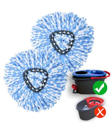 2 Pack Mop Replace Head Compatible with O Cedar Rinse Clean 2-Tank Spin Mop - Mop Refills 100% Microfiber, Deep Cleaning Machine Washable and Easy-to-Replace 2 Count - Buy Online on GoSupps.com