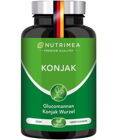 Glucomannan from Konjak Wurzel |High dose with 95% glucomannan per capsule |Natural fiber - 90 capsules 100% vegan nutrimea  - Buy Online on GoSupps.com