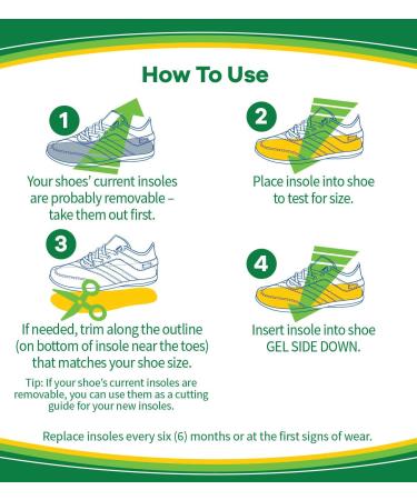 Dr. Scholl's Sport Insoles for Men's 8-14 & Women's 6-10 - Superior Shock Absorption and Arch Support for Reduced Muscle Fatigue and Joint Stress (1 Pair) - Buy Online on GoSupps.com