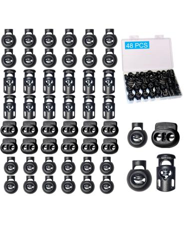 ZUSHALLMY 48pcs Upgraded Plastic Cord Lock  Cord Locks - Draw String Clip with Spring Toggle Stoppers Buttons for Drawstrings  Shoelaces  Paracord - Buy Online on GoSupps.com